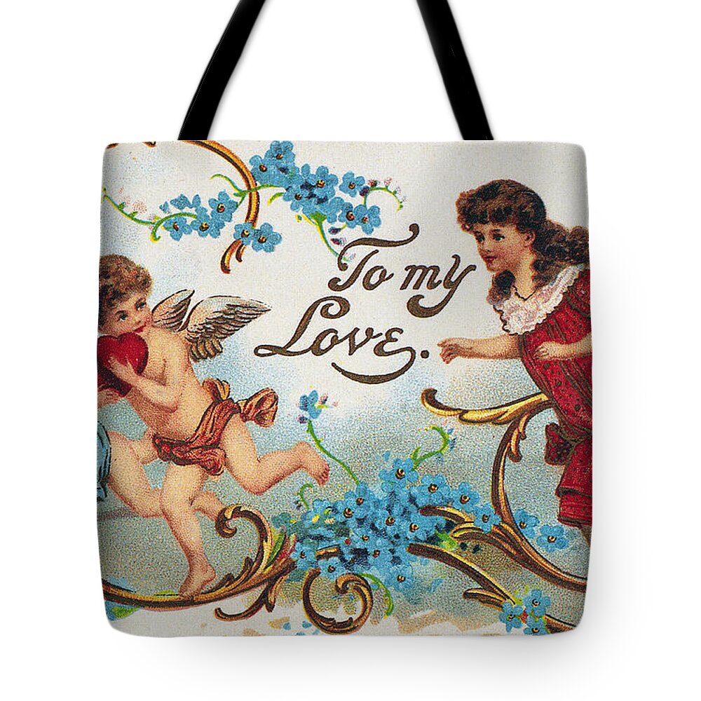 1910 Tote Bag featuring the photograph Valentines Day Card #4 by Granger