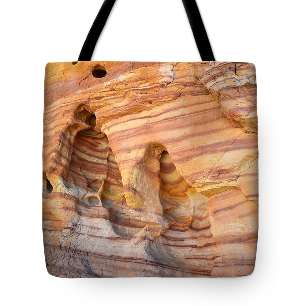 Valley Of Fire State Park Tote Bag featuring the photograph Valley of Fire Cove #4 by Ray Mathis