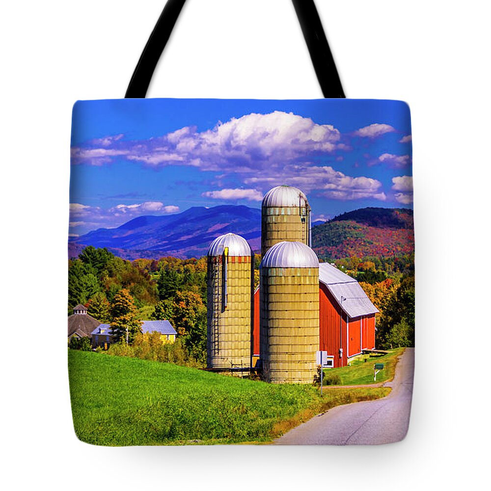 Fall Foliage Tote Bag featuring the photograph Waitsfield Vermont #6 by Scenic Vermont Photography