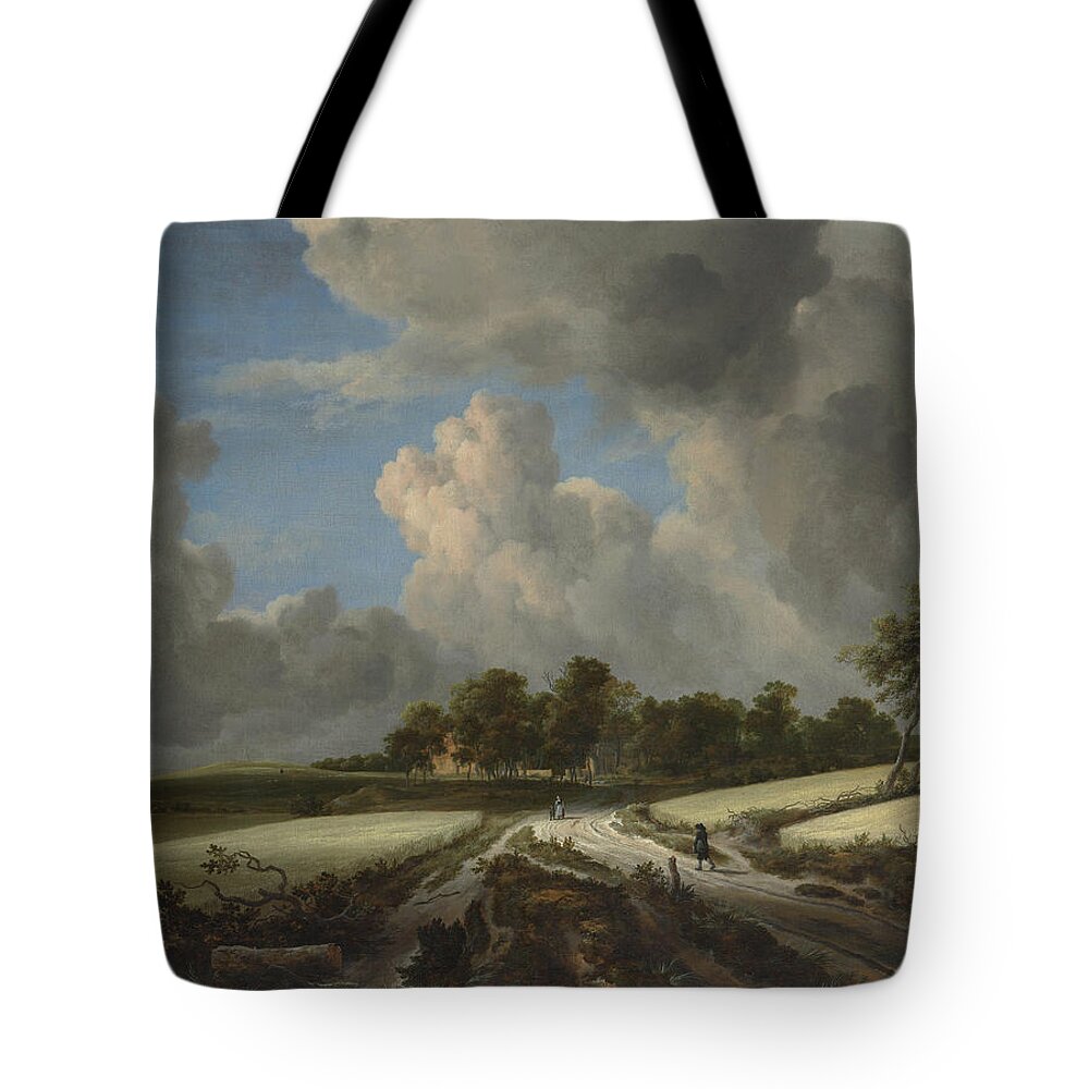Wheat Fields Tote Bag featuring the painting Wheat Fields #4 by MotionAge Designs