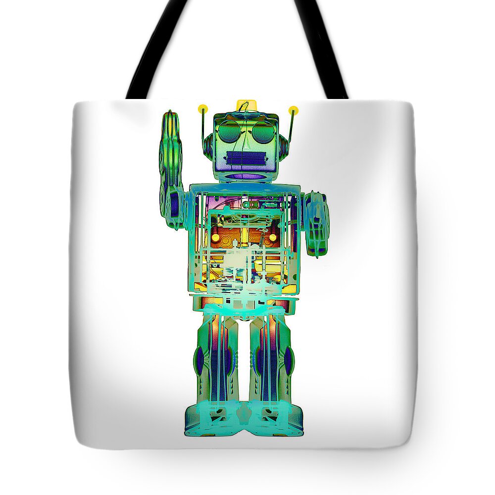 X-ray Art Tote Bag featuring the photograph 4N0D3X-ray Robot Art by Roy Livingston