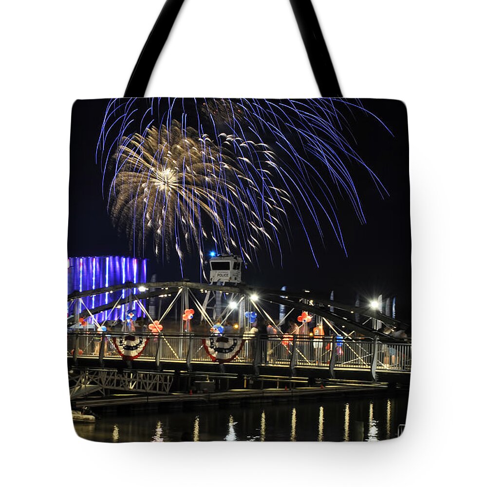 4th Of July Tote Bag featuring the photograph 4th Of July 2017 Canalside Buffalo NY 24 by Michael Frank Jr