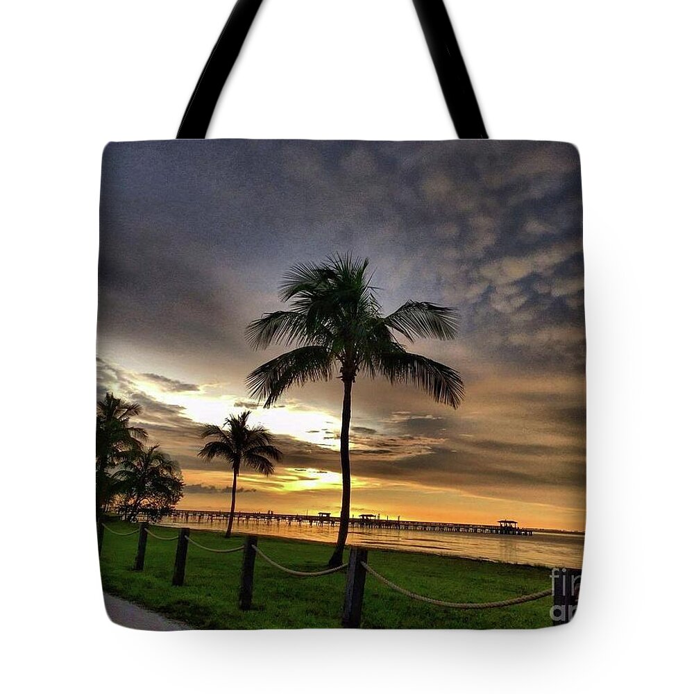 Nature Tote Bag featuring the photograph 4th of July Sunset by Liz Grindstaff