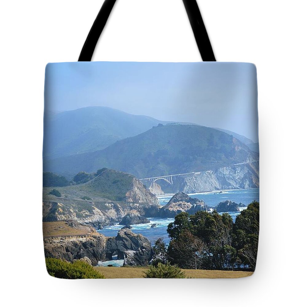 Landscape Tote Bag featuring the photograph Big Sur #5 by Marian Jenkins