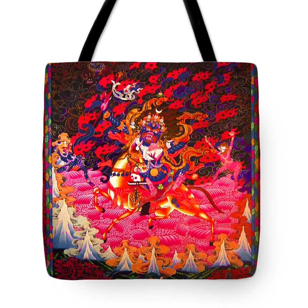 Buddhism Tote Bag featuring the painting Buddhist Painting by Steve Fields
