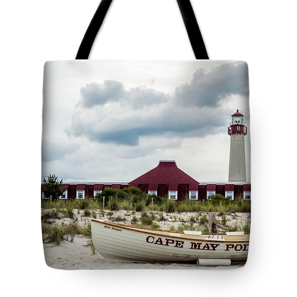 Cape May Lighthouse Tote Bag featuring the photograph Cape May Lighthouse #5 by SAURAVphoto Online Store