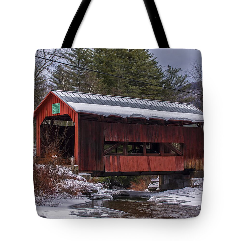 Green River Covered Bridge Tote Bag featuring the photograph Green River Covered Bridge #3 by Scenic Vermont Photography