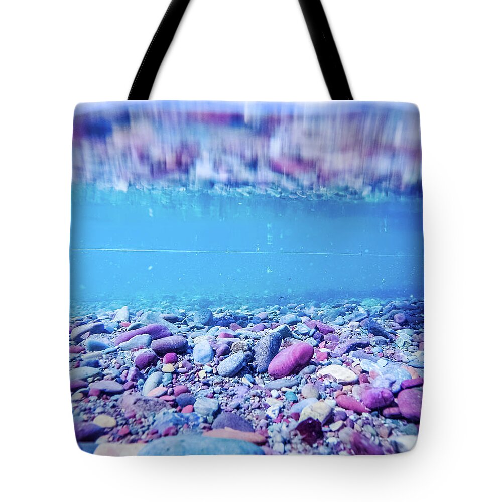 Park Tote Bag featuring the photograph Lake Mcdonald In Glacier National Park Montanaa #5 by Alex Grichenko