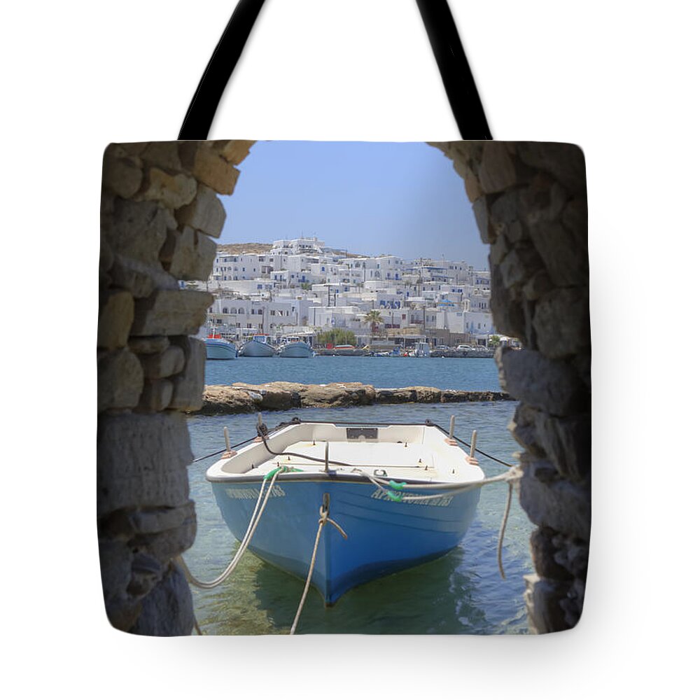 Naoussa Tote Bag featuring the photograph Paros - Cyclades - Greece #5 by Joana Kruse