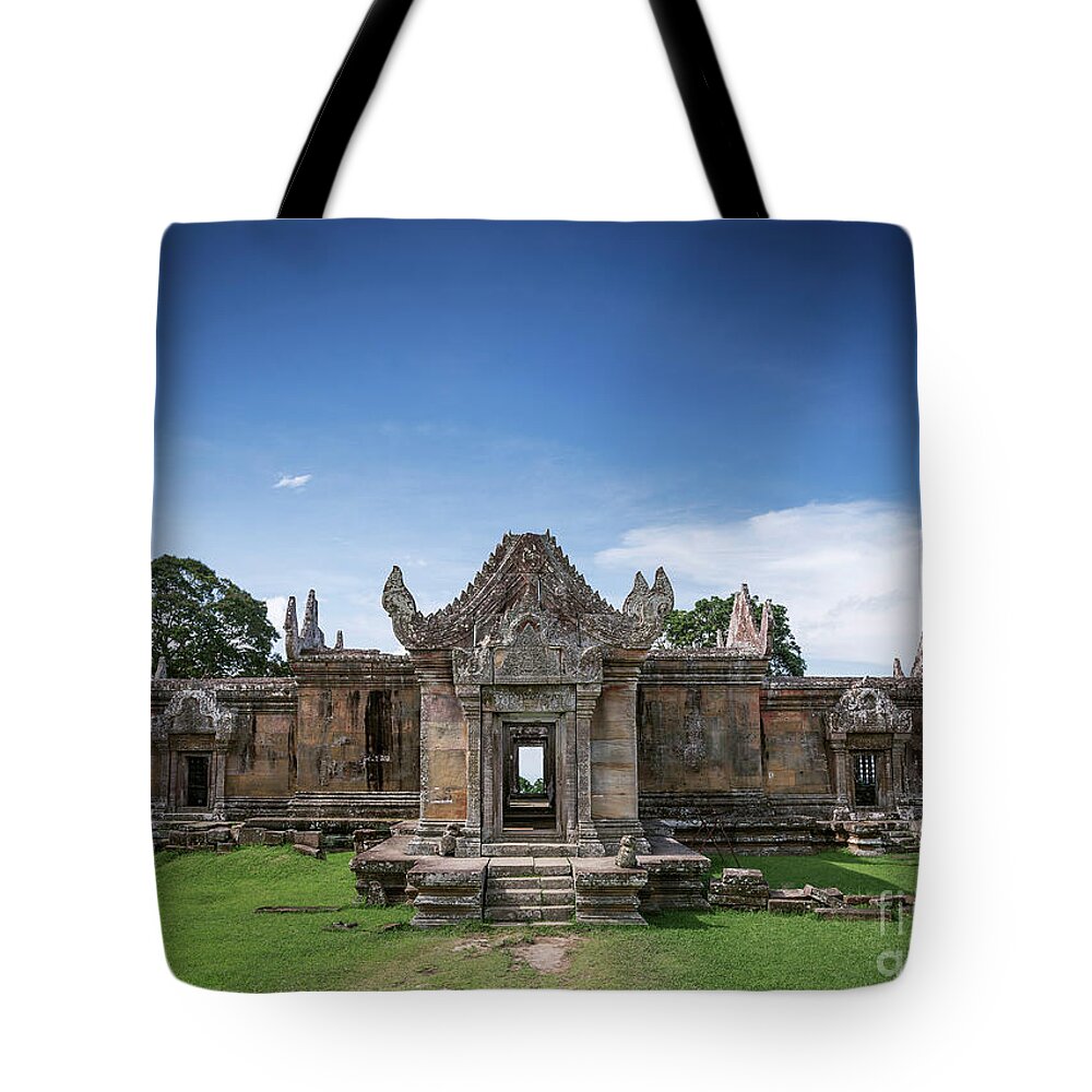 Ancient Tote Bag featuring the photograph Preah Vihear Famous Ancient Temple Ruins Landmark In Cambodia #5 by JM Travel Photography