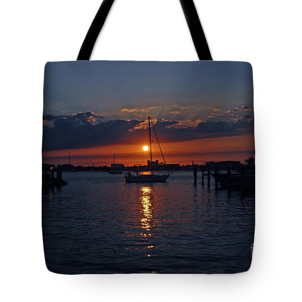 Sunset Tote Bag featuring the photograph 5- Sailfish Marina Sunset In Paradise by Joseph Keane