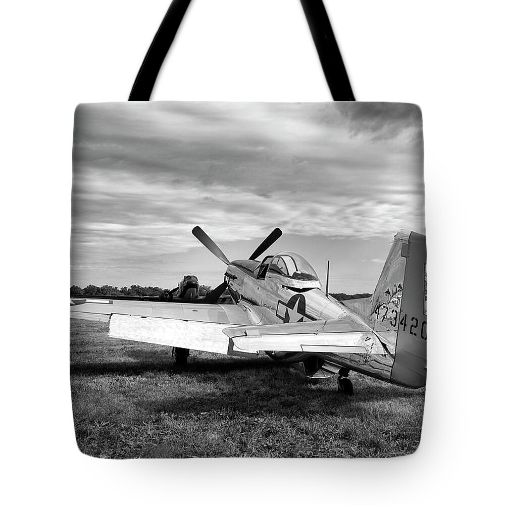 Aviation Tote Bag featuring the photograph 51 Shades Of Grey by Peter Chilelli