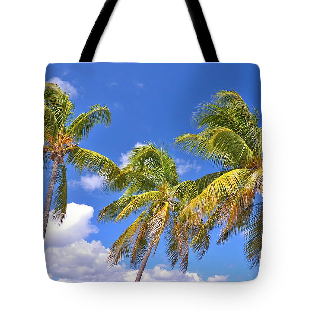Palm Trees Tote Bag featuring the photograph 52- Palms In Paradise by Joseph Keane