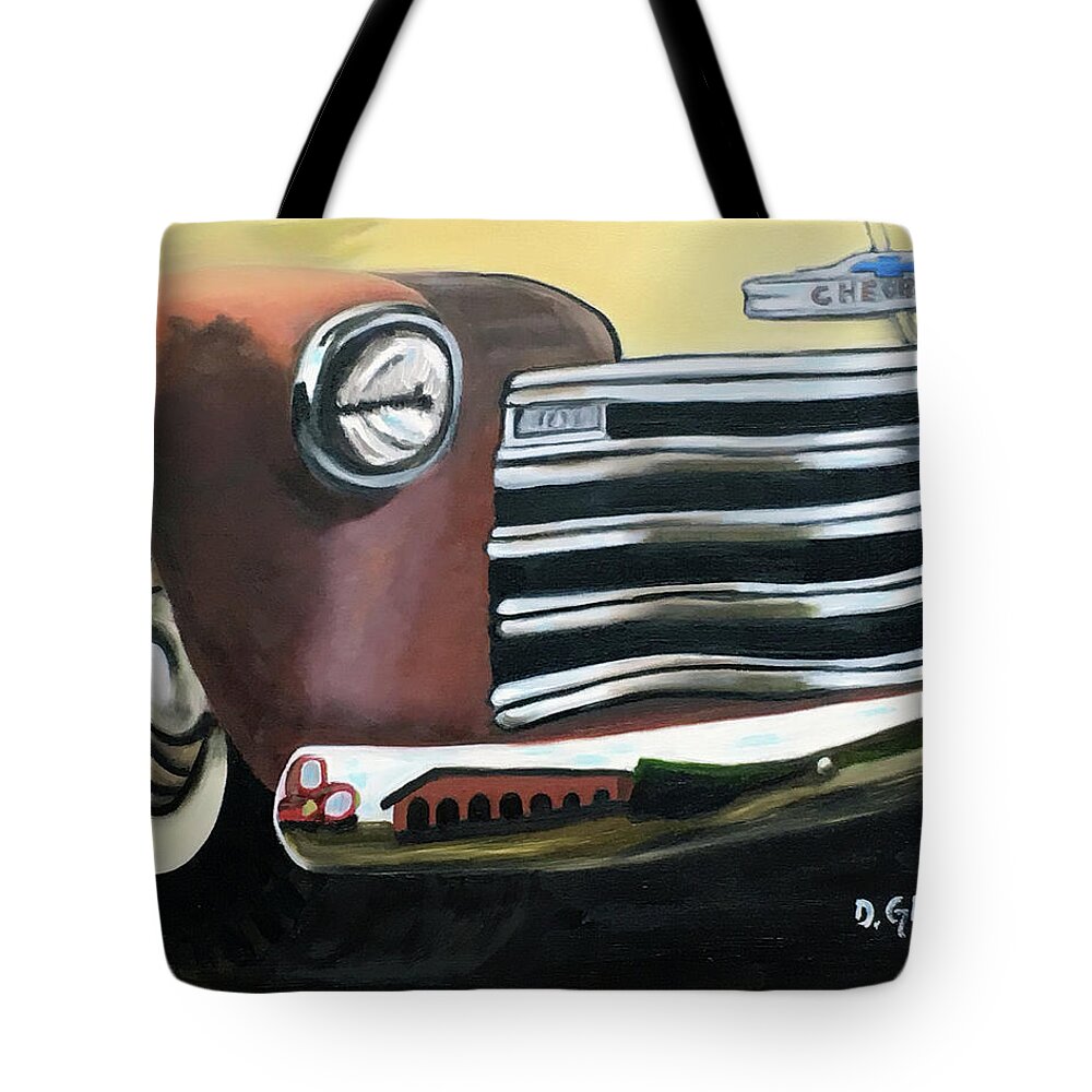 Glorso Tote Bag featuring the painting 53 Chevy Truck by Dean Glorso