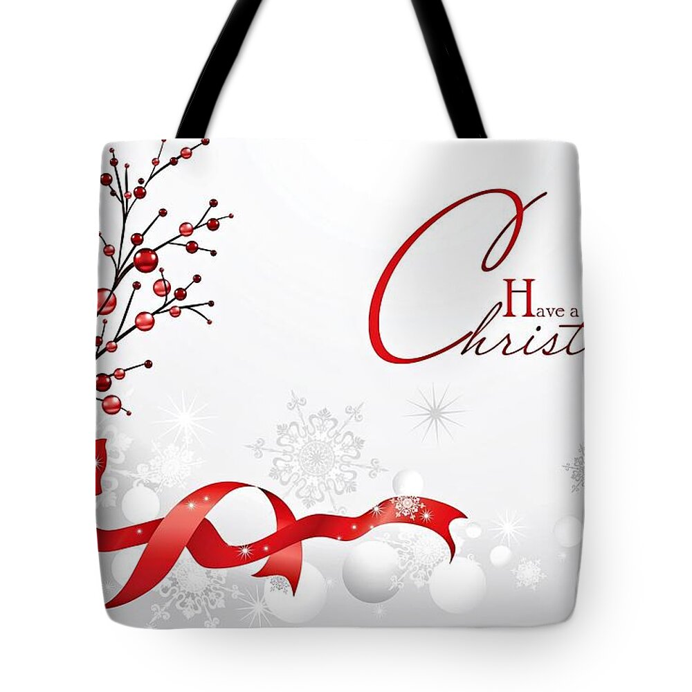 Christmas Tote Bag featuring the digital art Christmas #58 by Super Lovely