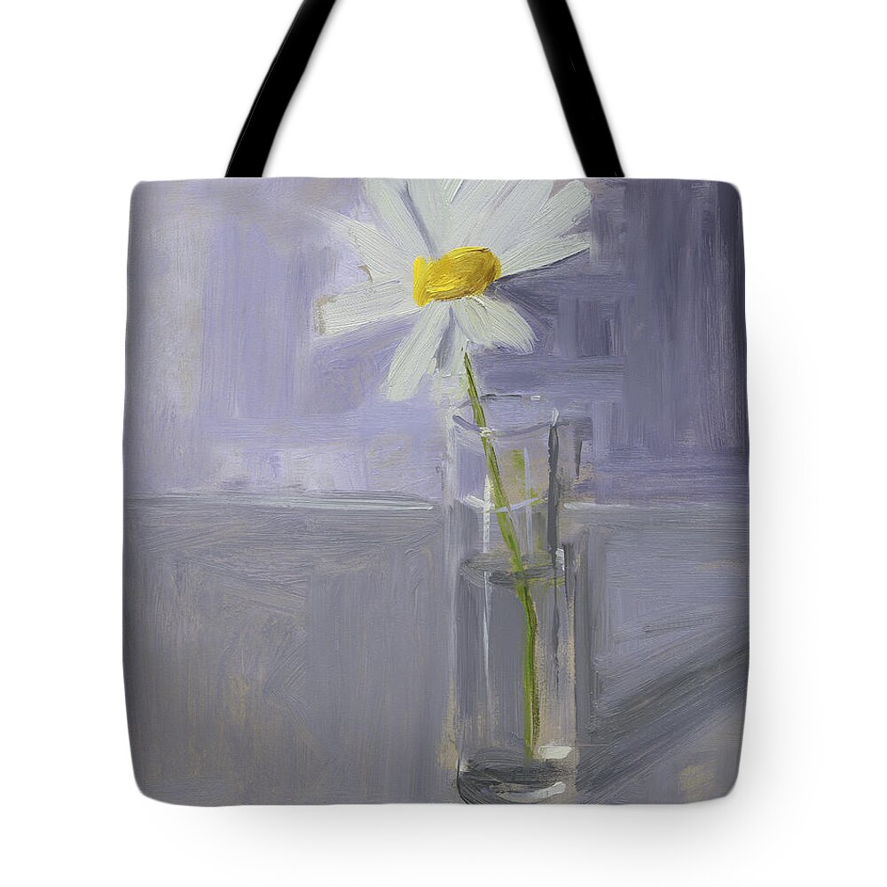 Daisy Tote Bag featuring the painting Untitled #508 by Chris N Rohrbach