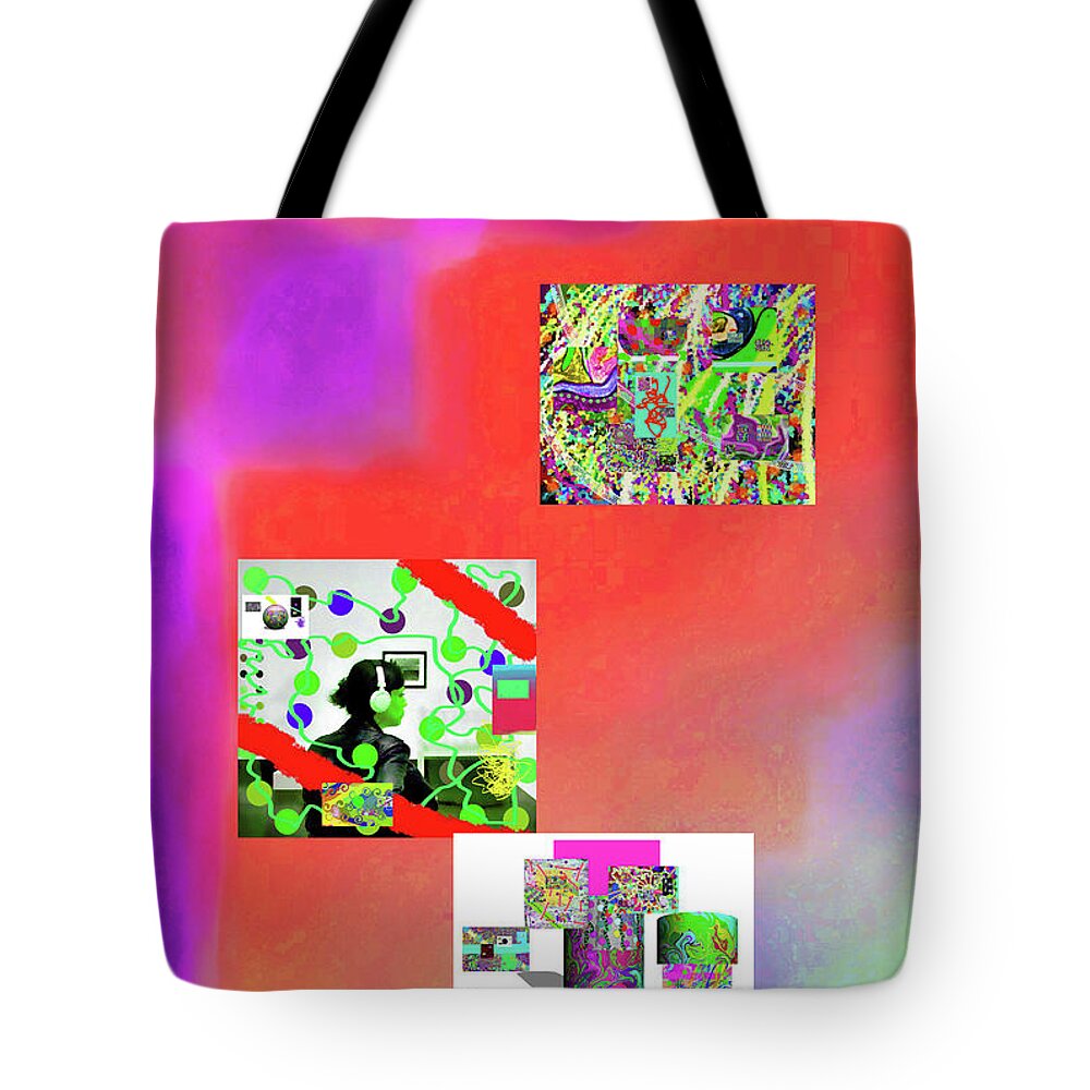 Walter Paul Bebirian Tote Bag featuring the digital art 6-29-2015cabcdefghijklmnop by Walter Paul Bebirian