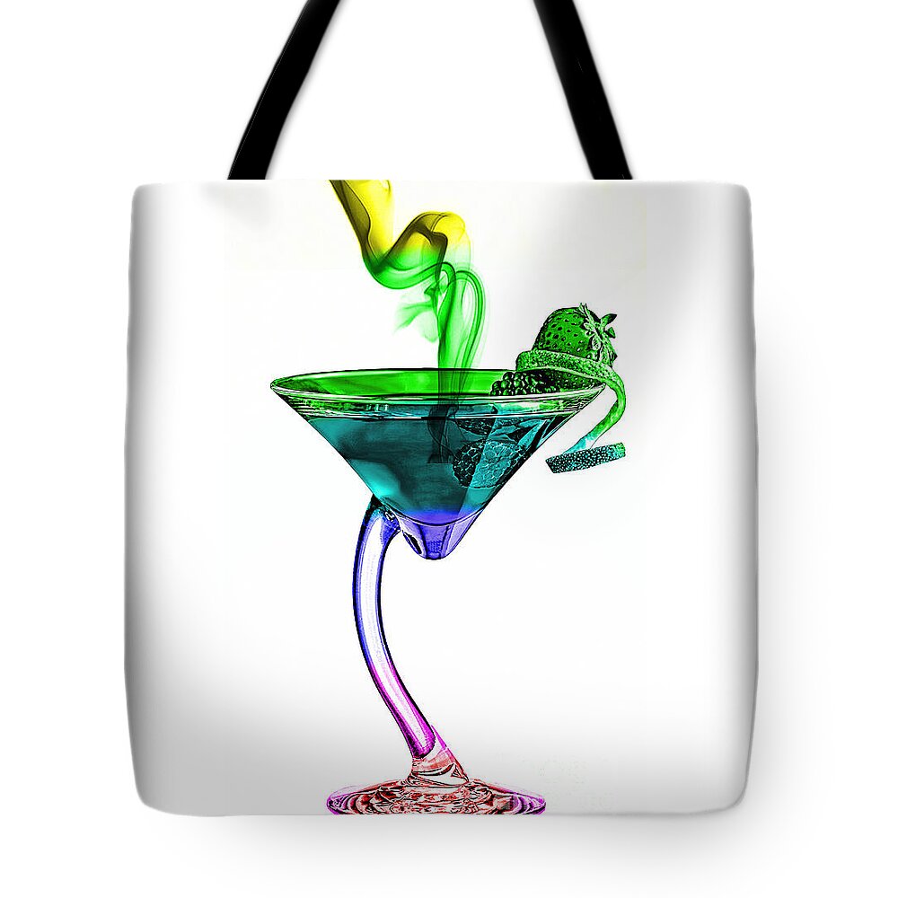 Cocktails Tote Bag featuring the mixed media Cocktails Collection #6 by Marvin Blaine
