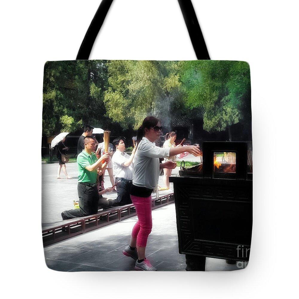 China Tote Bag featuring the photograph Discovering China by Marisol VB