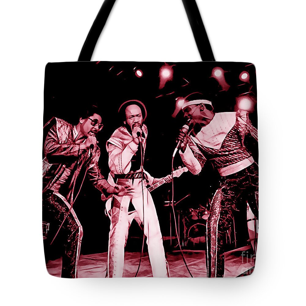 Earth Wind And Fire Tote Bag featuring the mixed media Earth Wind and Fire Collection #6 by Marvin Blaine