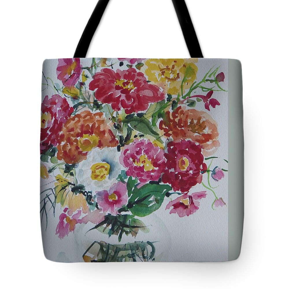 Flowers Tote Bag featuring the painting Floral Still Life #3 by Ingrid Dohm