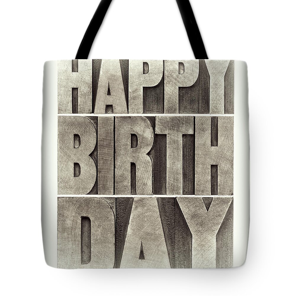 Banner Tote Bag featuring the photograph Happy Birthday Greeting Card #6 by Marek Uliasz