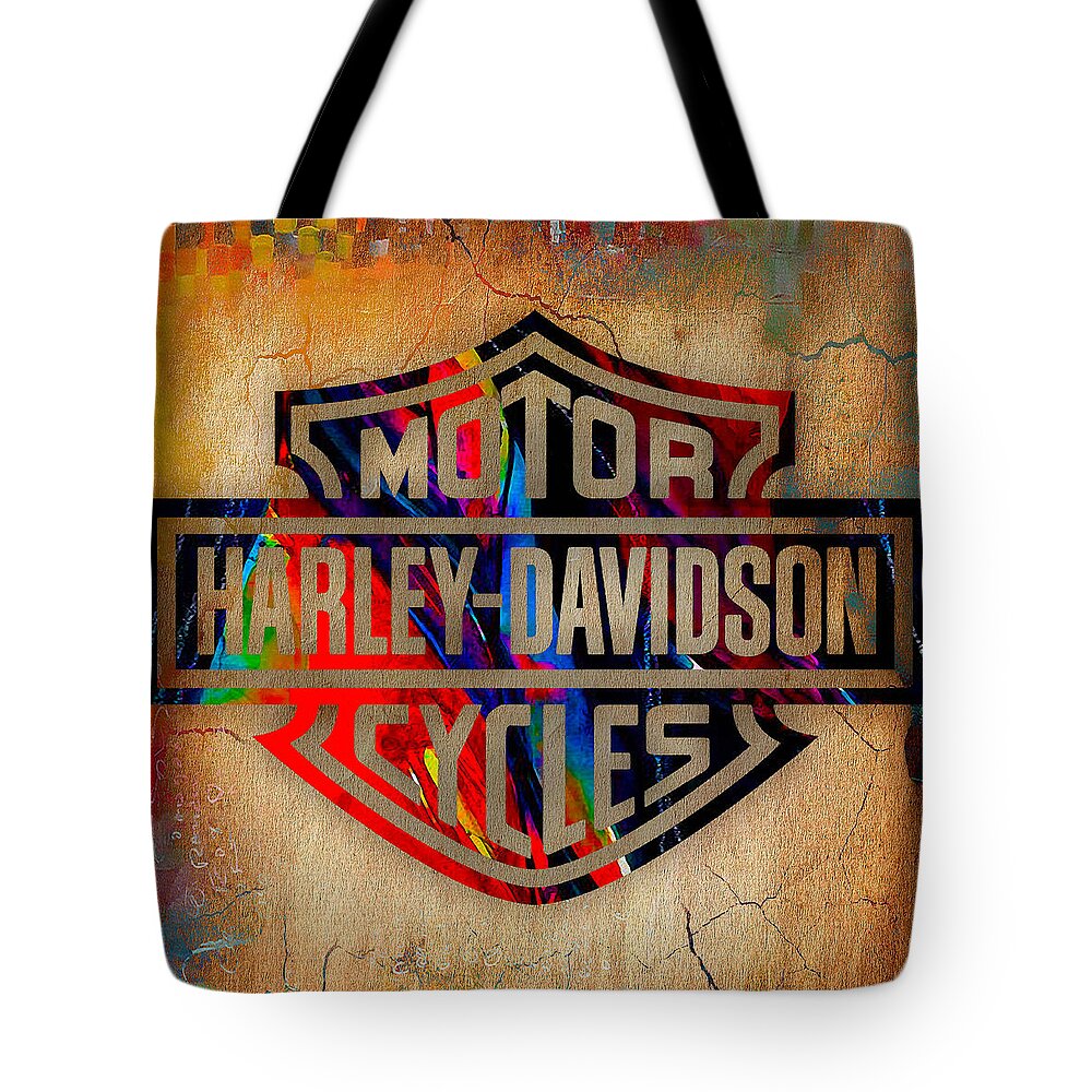 Harley Davidson Cycles Tote Bag by Marvin Blaine - Fine Art America