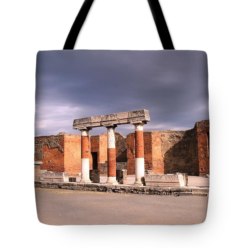 Amalfi Coast Tote Bag featuring the photograph Pompeii #6 by Donn Ingemie