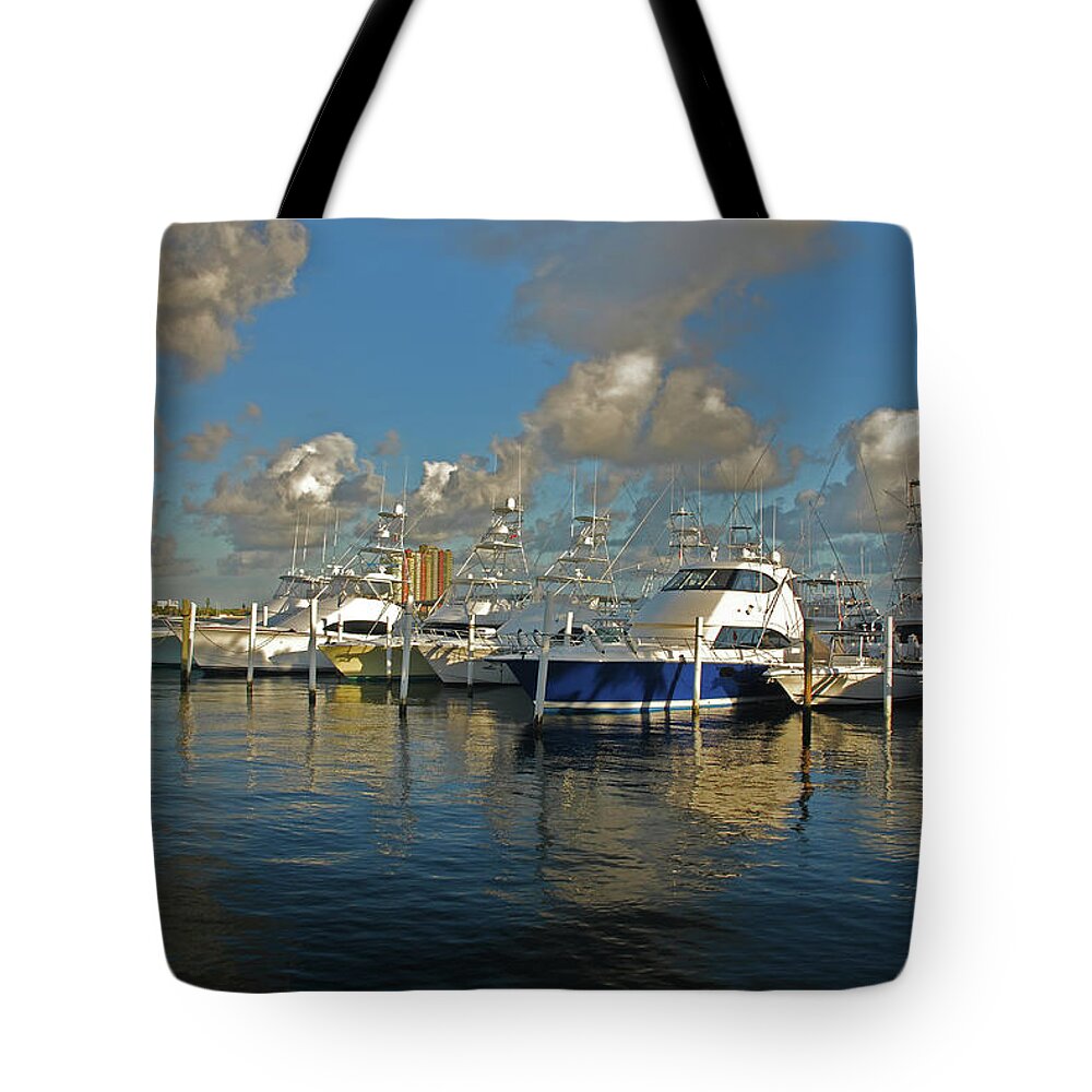  Tote Bag featuring the photograph 6- Sailfish Marina by Joseph Keane