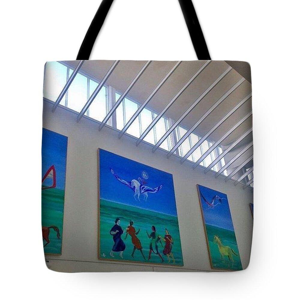 Horses Tote Bag featuring the painting Sons of the Sun by Enrico Garff