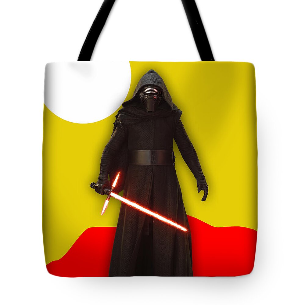 Kylo Ren Tote Bag featuring the mixed media Star Wars Kylo Ren Collection #6 by Marvin Blaine
