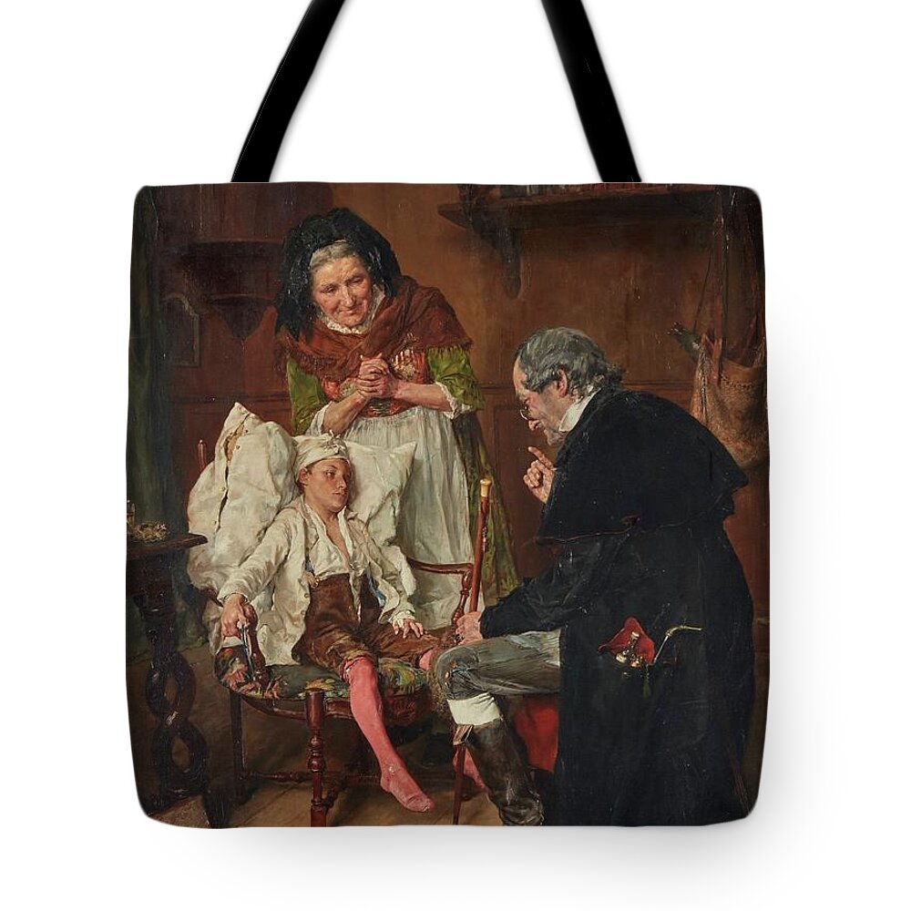 François-adolphe Grison 1845-1914 The Doctor Tote Bag featuring the painting The Doctor by MotionAge Designs