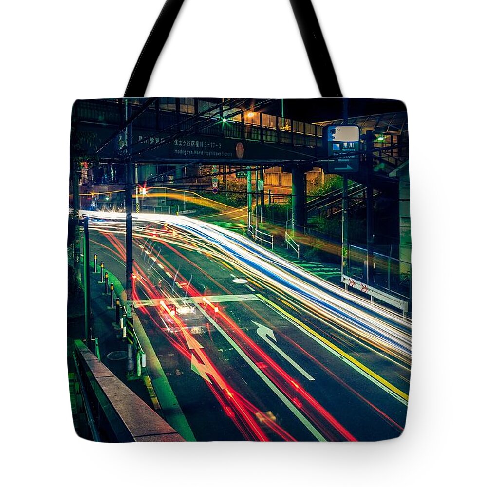 Time-lapse Tote Bag featuring the digital art Time-lapse #6 by Maye Loeser