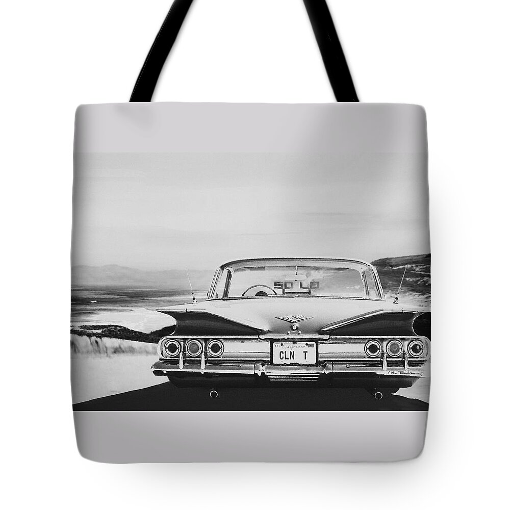 60 Impala Lowrider Tote Bag by Colin Tresadern - Fine Art America