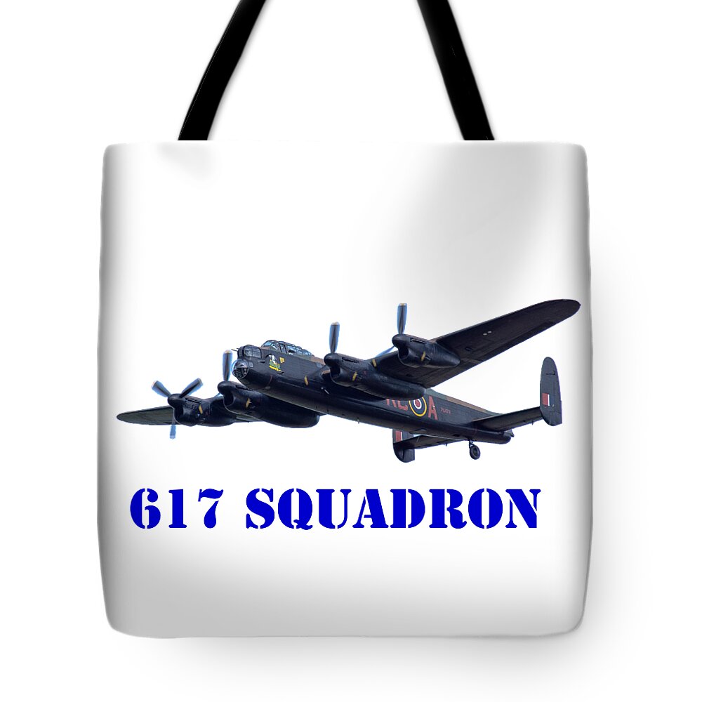 Lancaster Bomber Tote Bag featuring the photograph 617 Squadron by Scott Carruthers