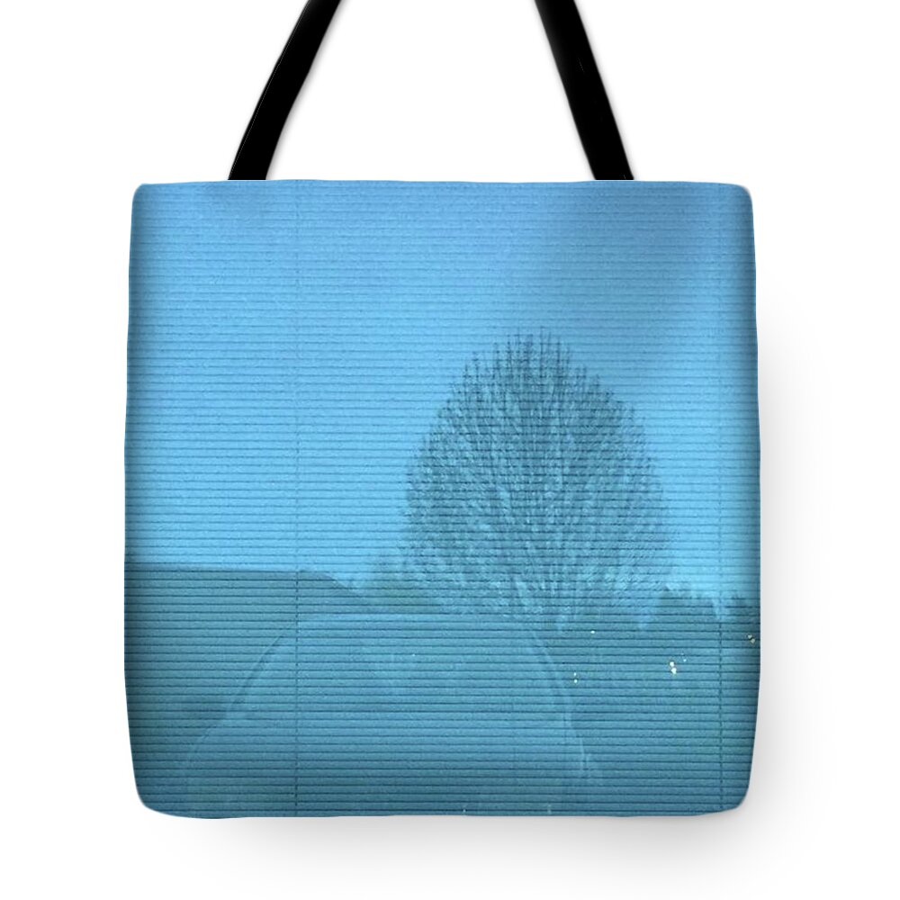 Blue Tote Bag featuring the photograph 6:20 Am Before Our Workout. #dawn by Ginger Oppenheimer