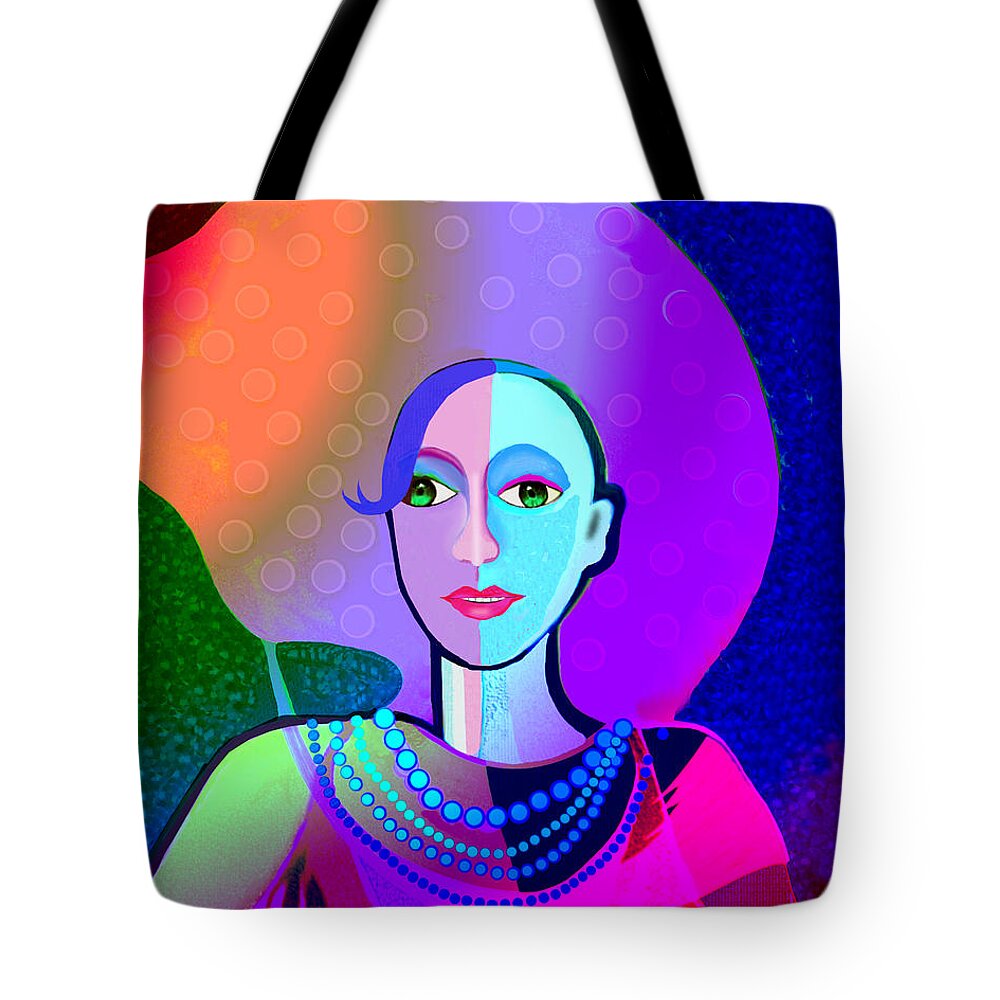 646 Ice And Passion A Tote Bag featuring the painting 646 - Ice and Passion A by Irmgard Schoendorf Welch