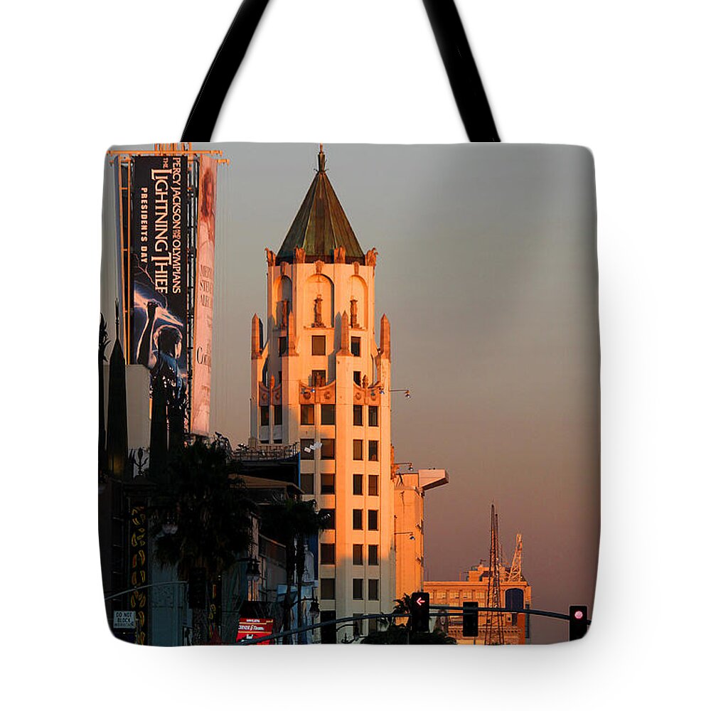 6777 Hollywood Blvd Tote Bag featuring the photograph 6777 Hollywood Blvd high-rise building by Wernher Krutein