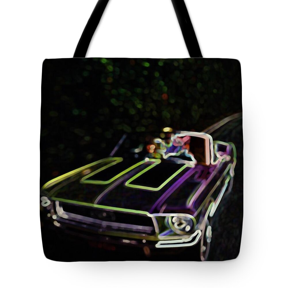 The 1968 Ford Mustang Tote Bag featuring the painting 68 Ford Mustang GT by Vintage Collectables