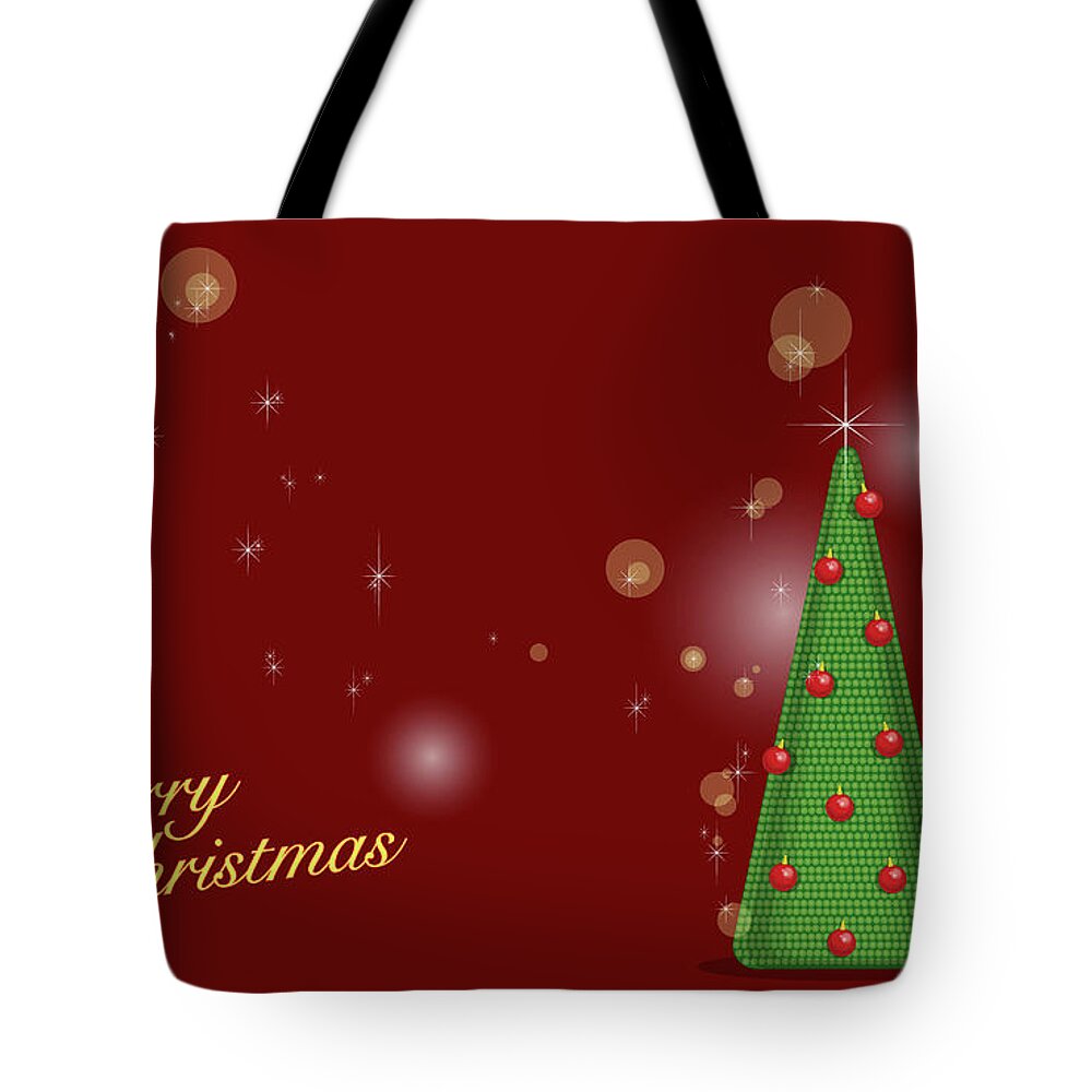 Christmas Tote Bag featuring the digital art Christmas #7 by Maye Loeser