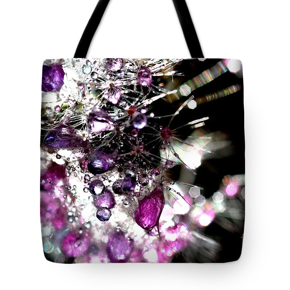 Crystal Tote Bag featuring the photograph Crystal Flower #6 by Sylvie Leandre