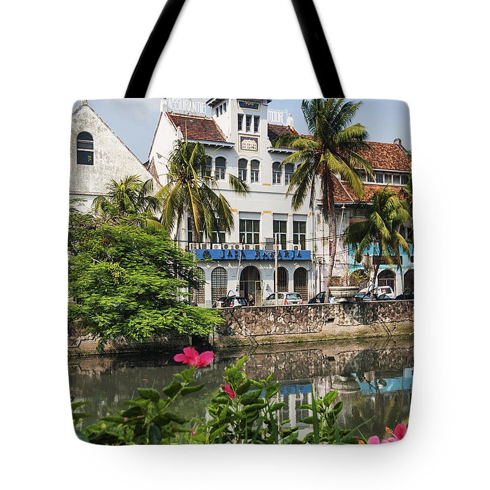 Architecture Tote Bag featuring the photograph Dutch Colonial Buildings In Old Town Of Jakarta Indonesia #7 by JM Travel Photography