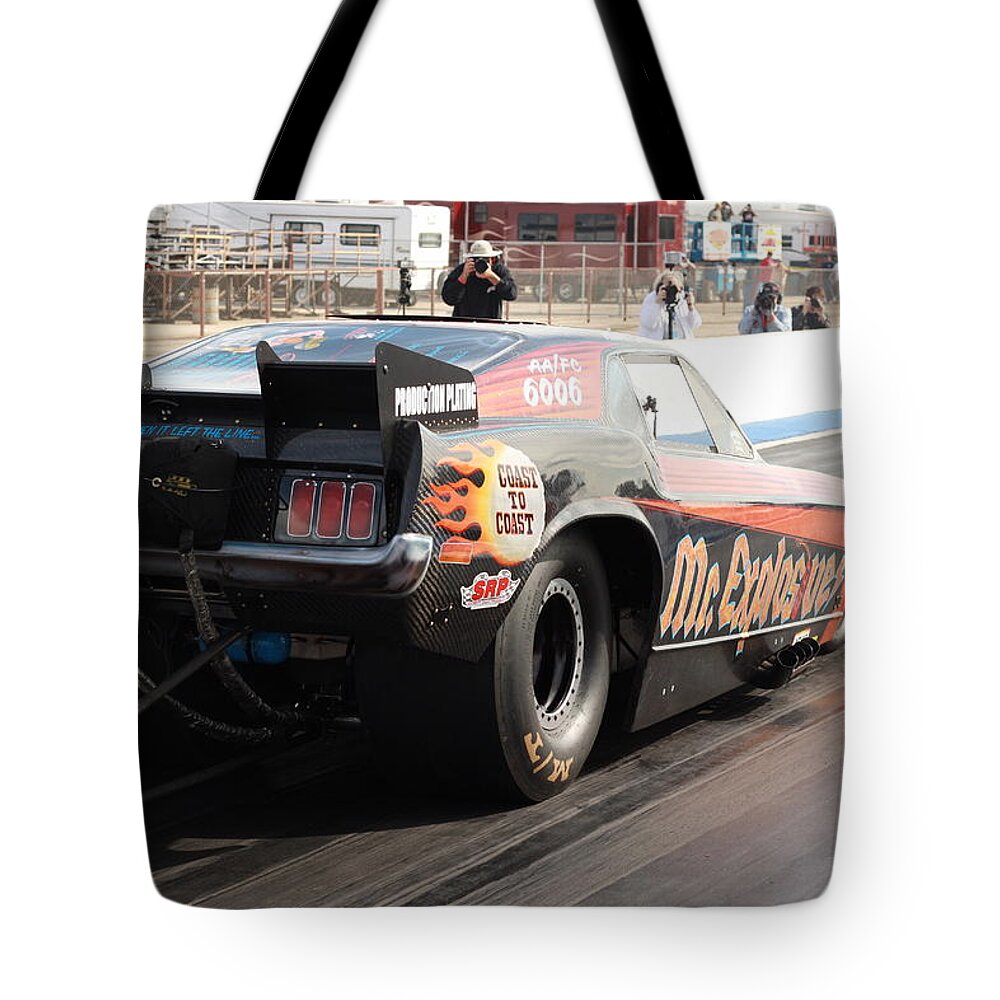 Funny Car Tote Bag featuring the photograph Funny Car #7 by Jackie Russo