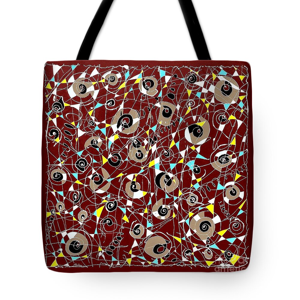 Abstract Tote Bag featuring the painting Going to California by Natalia Astankina
