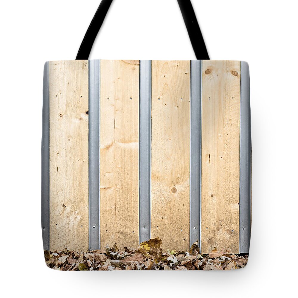 Autumn Tote Bag featuring the photograph Wooden wall #7 by Tom Gowanlock