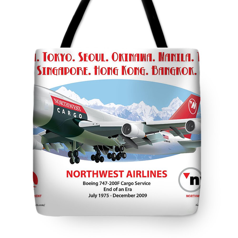 747 Tote Bag featuring the digital art 747 by Kenneth De Tore