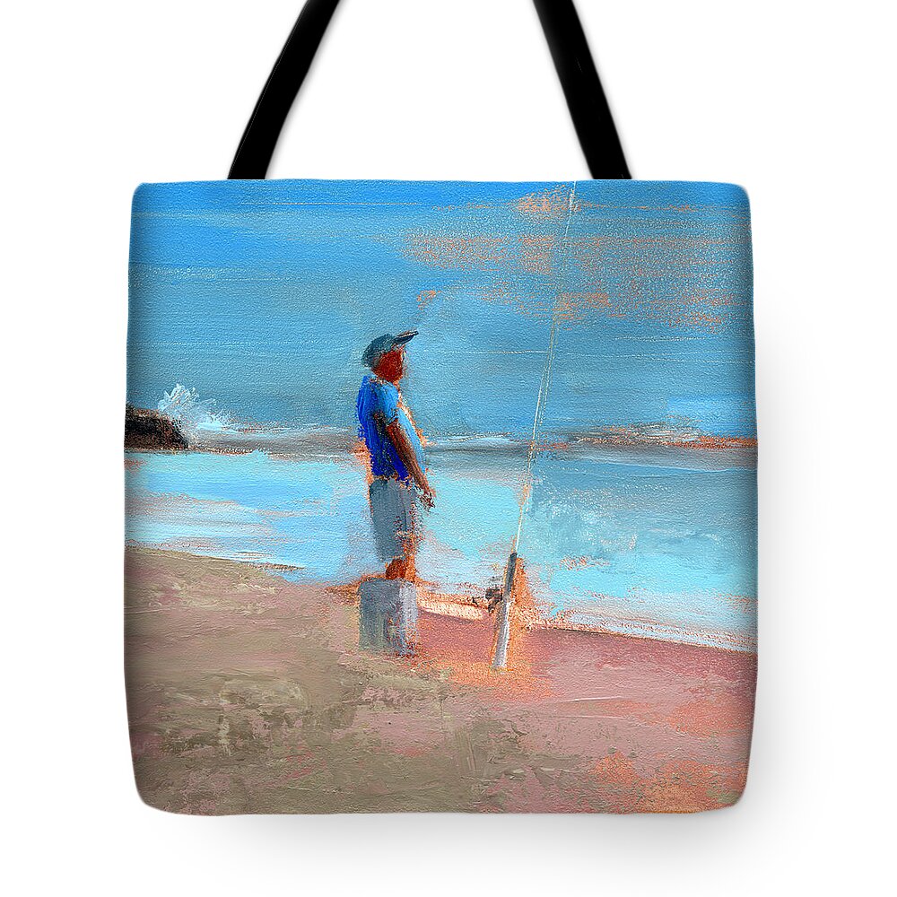 Beach Tote Bag featuring the painting Untitled #354 by Chris N Rohrbach