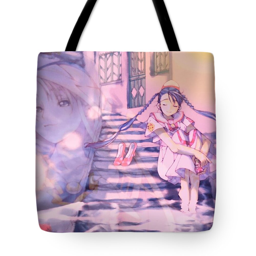 Aria Tote Bag featuring the digital art Aria #8 by Maye Loeser