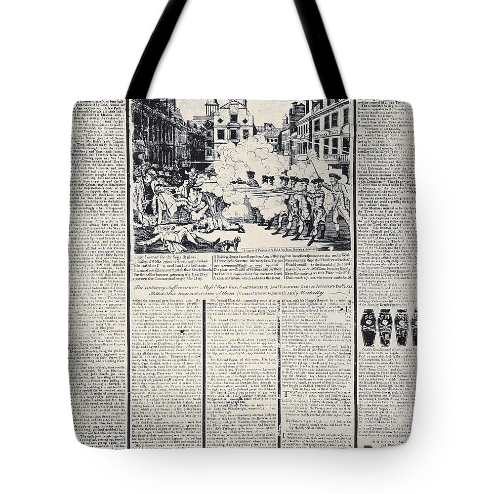 1770 Tote Bag featuring the photograph Boston Massacre, 1770 #8 by Granger