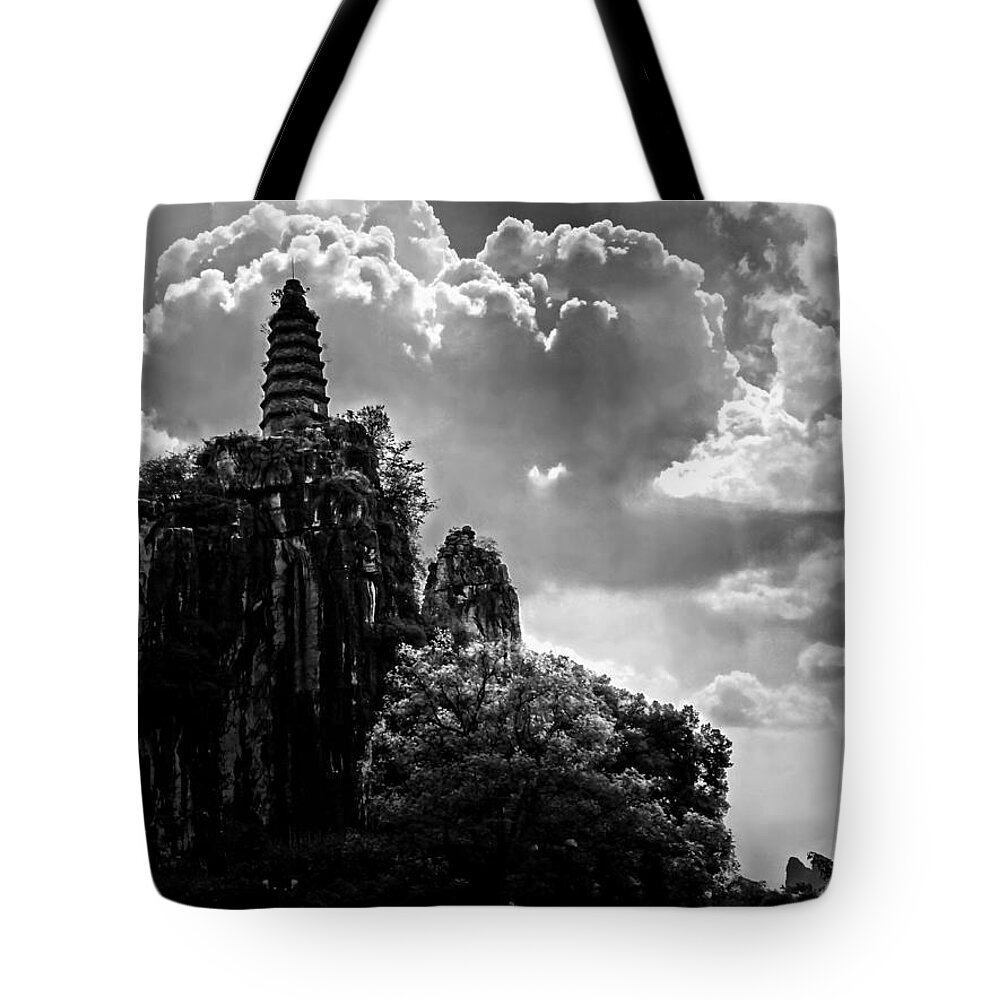China Tote Bag featuring the photograph China Guilin landscape scenery photography #8 by Artto Pan